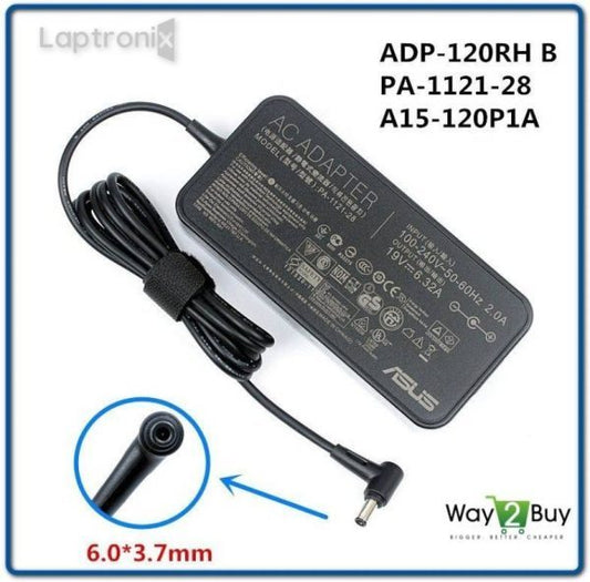 Asus 19V 6.32A 120W (6.0mm*3.7mm) Original Laptop Charger for A15-120P1A TUF Gaming Laptops