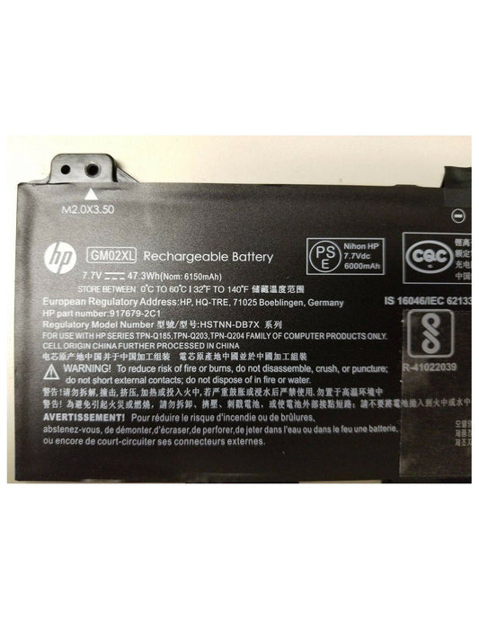 HP GM02XL Original Laptop Battery For 917679-241 HSTNN-DB7X L42550-171 TPN-Q185 Chromebook 11A G6 7QS20PT Chromebook 11 G6 EE Chromebook 14 G5(3VK05EA) CHROMEBOOK 14CA000NA