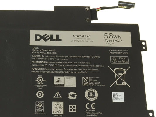 Dell 5KG27 Original Laptop Battery for C4MF8 P42G P42G001 Latitude 10-ST2e Latitude 10 Ins14HD-1508 Ins14HD-1608T Inspiron N7437 14HD-1608T