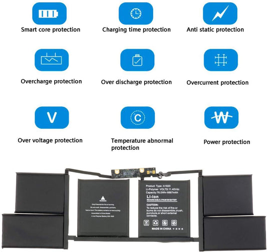APPLE A1820 Laptop Battery for MacBook Pro 15 Retina MLH32LL A MLH42LL A MPTR2LL A MPTT2LL A 2016 2017 Series 02001728 A1707 MLH32CH/A Notebook- Black