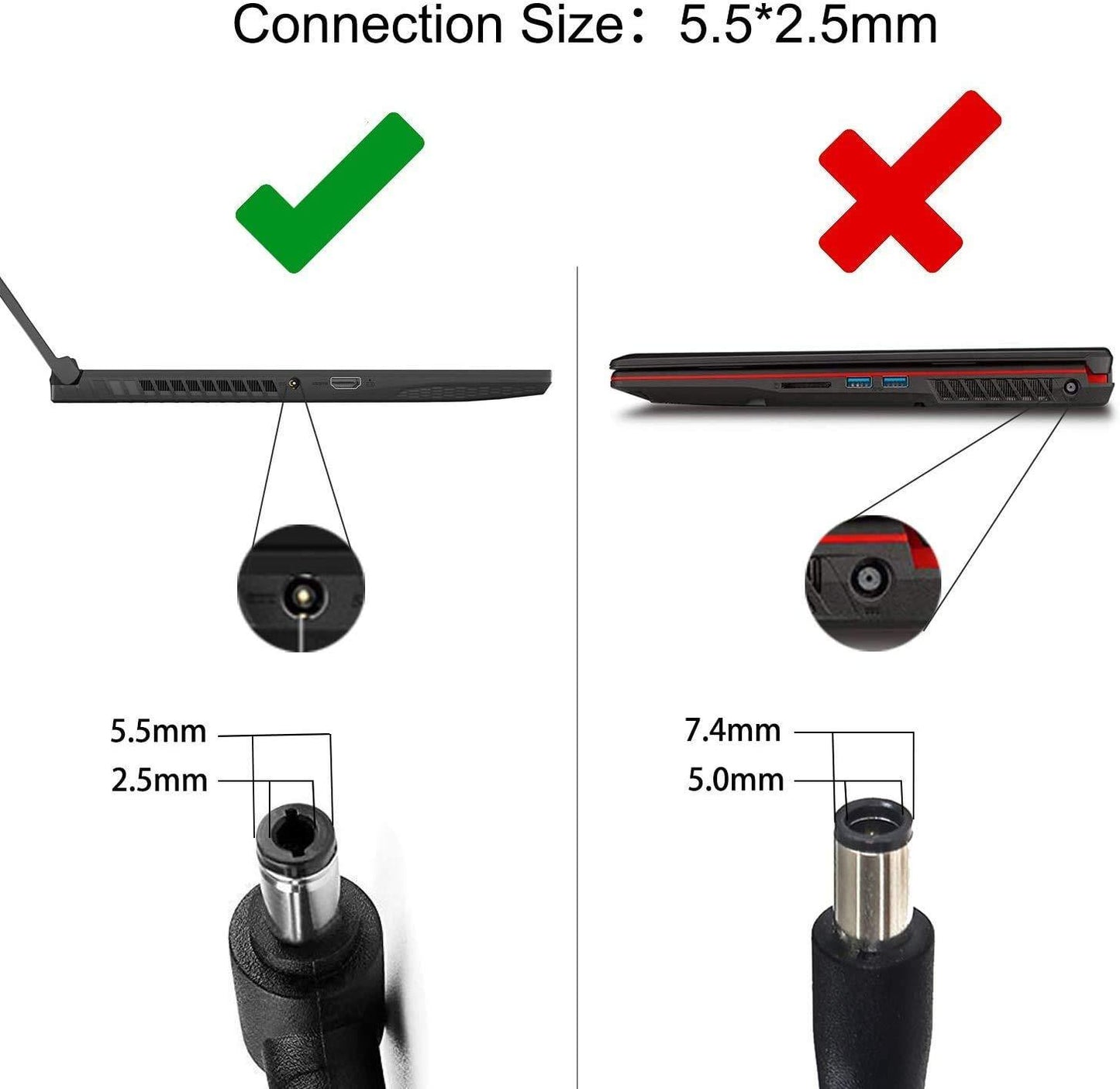 ASUS 19V 6.32A 120W (5.5mm*2.5mm) Original Laptop Charger for ROG GL502VT TUF FX504 G551VW