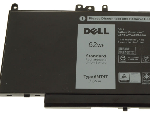 Dell 62Wh 6MT4T Original Battery for Dell Latitude E5450 E5470 E5270 E5570 451-BBUO
