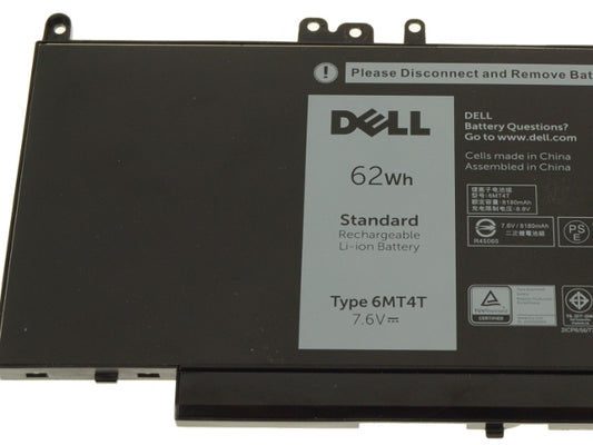 Dell 62Wh 6MT4T Original Battery for Dell Latitude E5450 E5470 E5270 E5570 451-BBUO
