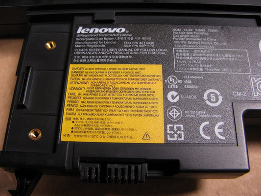 New 14.4V 75WH LENOVO 42T4632 92P1172 Original laptop Battery for Lenovo ThinkPad X60 X60s ThinkPad X60 2509 ThinkPad X61 7676 40Y7001