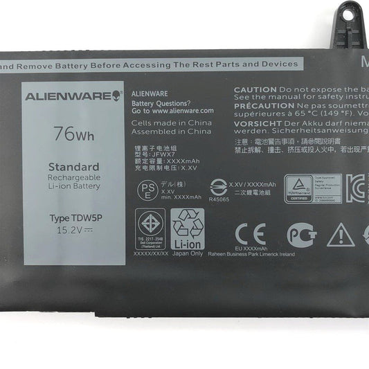 DELL TDW5P Original laptop battery For P81G001 Dell Alienware 13 ALW13ED-2608 ALW13ED-1508 ALW13C-R2718S Alienware 13(ALW13C-D1738)