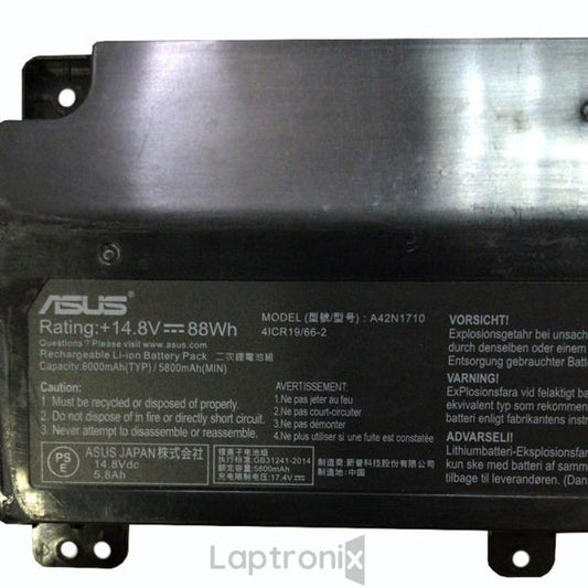 Asus A42N1710 Laptop Battery for 0B11000490000 Asus ROG Strix GL702VI-BA043T ROG STRIX GL702VI-MH72 ROG Strix GL702VIBA043T