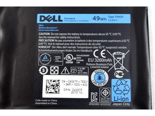 DELL TKN25 Original Laptop Battery for 088JR6 0V0XTF 88JR6 RU485 Dell Inspiron 5323 13z Vostro 3360 Vostro 15-3546D-1128B