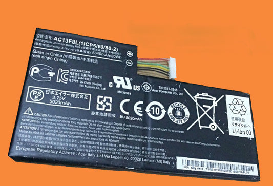 Acer AC13F8L laptop battery for Acer W4-820P W4-820 1ICP5/60/80-2 Iconia Tab A1-A810 A1-A811 Iconia W4-820-2466