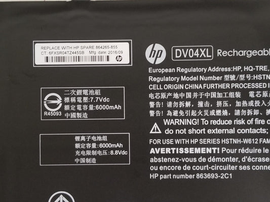 New Original HP DV04XL Notebook Laptop Battery for HSTNH-W612-DP,DV04046XL-PL,Elite X3 LAP DOCK, Elite x3 Series