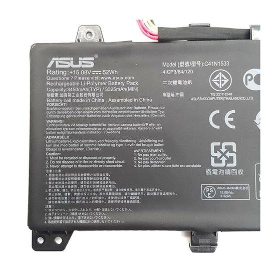 ASUS C41N1533 C41PlC1 Laptop Battery For 0B200-02010200 4ICP3/63/120 B07JHJNWMF BATTUX560-2 FZ025T Q254UQ Q504UQ Q504UX Q524U Q524UQ Q534UXK UX560UQ UX560UQ-1A ZenBook Flip UX560UX