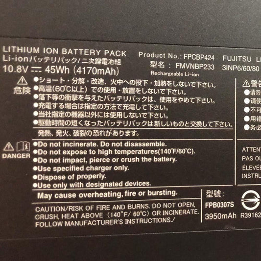 Fujitsu FPCBP424 FMVNBP233 Original Laptop Battery for CP641484-01 FPB0307S LifeBook A3510 Stylistic Q5010 Fujitsu Lifebook U536 LifeBook A556 LifeBook A556/G Lifebook AH77/M Lifebook AH77/S