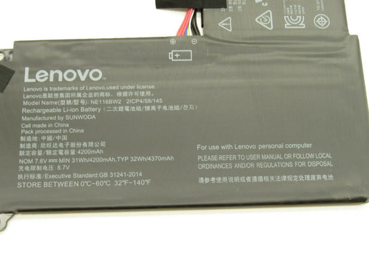 LENOVO NE116BW2 Original Laptop Battery for IdeaPad 120S-14IAP 81A50054SA IdeaPad 110S11IBR 0813004 2ICP4/58/145 5B10M53616 IdeaPad 120S-14IAP 81A50054SA IdeaPad 120S-11IAP