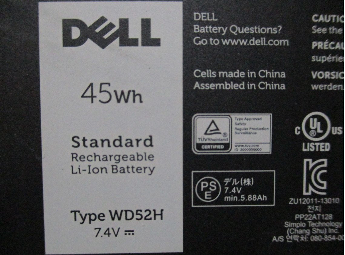 New Dell Original WD52H laptop battery for J31N7 VFV59 Dell Latitude E7240 E7250 Latitude 12 E72505071