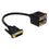 30cm DVI 24+5 Pin Male to 2 VGA Female Splitter Cable, DVI 24+5 Pin Male