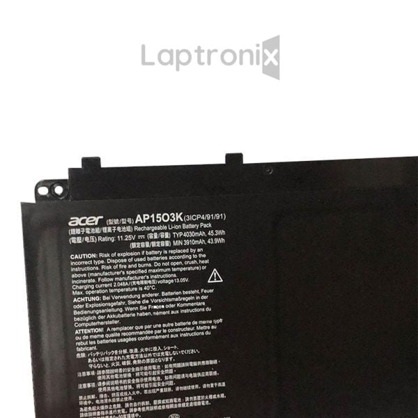 Acer AP15O3K AP1503K Laptop Battery for 3ICP4/91/91 KT 00305008 KT.00305.001 Aspire S13 S13 S5-371 S13 S5-371-757T S13 S5371537B
