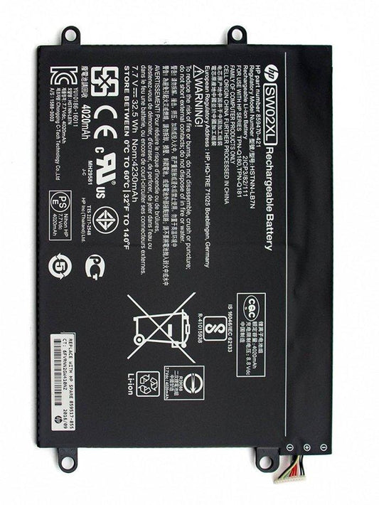Hp SW02XL Original Battery for HP HSTNN-IB7N 889517-855 NOTEBOOK X2 10-P025NF x2 210 G2(2TS62EA) Tablet Series