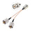 UHF Female To 2 UHF Male 1 In 2 Cable SO239 To PL259Y Adapter Cable, 15cm, 20cm, 30cm