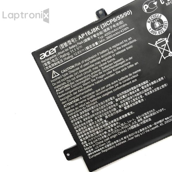 Acer AP16J8K Laptop Battery for KT.00305.006 AP16J5K KT.0030G.015 3ICP6/55/90 Chromebook 11 C731-C7P9 11 N7 C731-C98J C731 11 N7 C732TC8VY 11 N7 C731T 11 CB3117HT