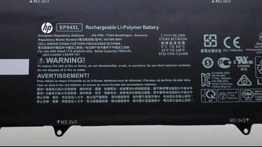 HP EP04XL Original Laptop Battery for 2ICP5/68/73-2 HSTNN-DB9J EP04056XL L52448-241 PHM2230DLS BQ40Z551 Elite Dragonfly-8MK79EA Elite Dragonfly Max Elite Dragonfly G1 Elite Dragonfly-8MK79EA