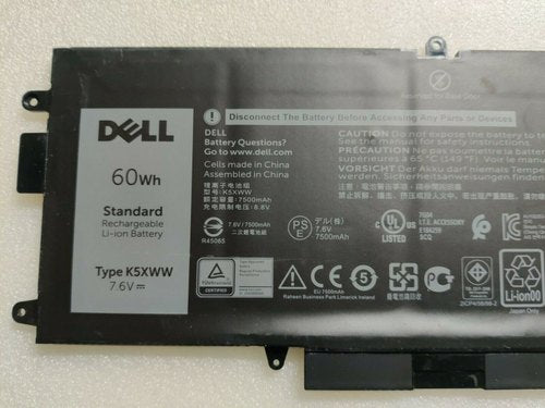 DELL K5XWW Laptop Battery for 6CYH6 725KY Latitude 7390 Latitude 12 5289 L3180