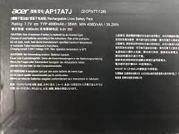 Acer AP17A7J Laptop Battery for Acer Swift 7 SF71451Tm9NF Swift 7 SF714-51T-M3JU Swift 7 SF714-51T Swift 7 SF71451TM97L Swift 7 SF71451TM2FT AP17A