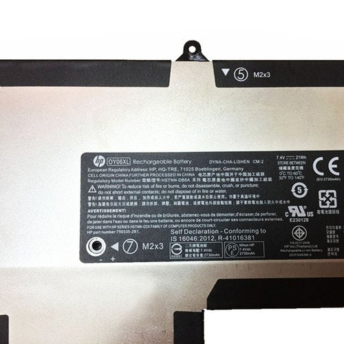 HP EliteBook Original OY06021XL OY06XL Laptop Battery for 750550-001 Elite x2 1011 G1(L5G45EA) Elite x2 1011 G1(L5G77EA) HP Elite X2 Series