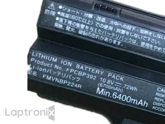 Fujitsu FMVNBP223 FPCBP392 Laptop Battery for FPCBP393 LIFEBOOK SH782 FPCBP390 FMVNBP224 FMVNBP224B/W