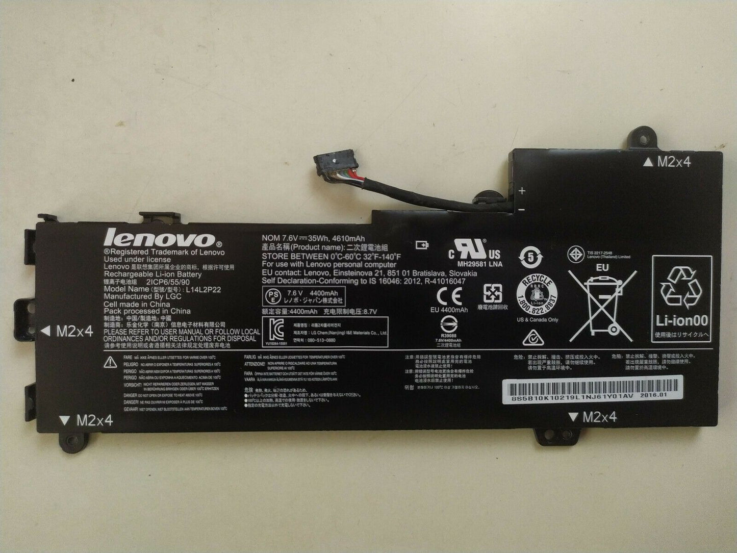 LENOVO L14L2P22 Laptop Battery for L14M2P24 35042347 5B10H13092 L14S2P22 E31-70(80KC003EGE) U30-80A U3170A U41-70 IdeaPad 100-14IBY