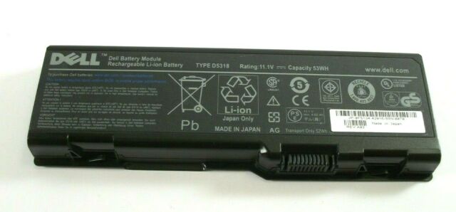 Dell D5318 Laptop Battery for U4873 F5133 310-6321 YF976 Inspiron 6000 9200 9300 9400 E1705 XPS Gen 2 XPS M170