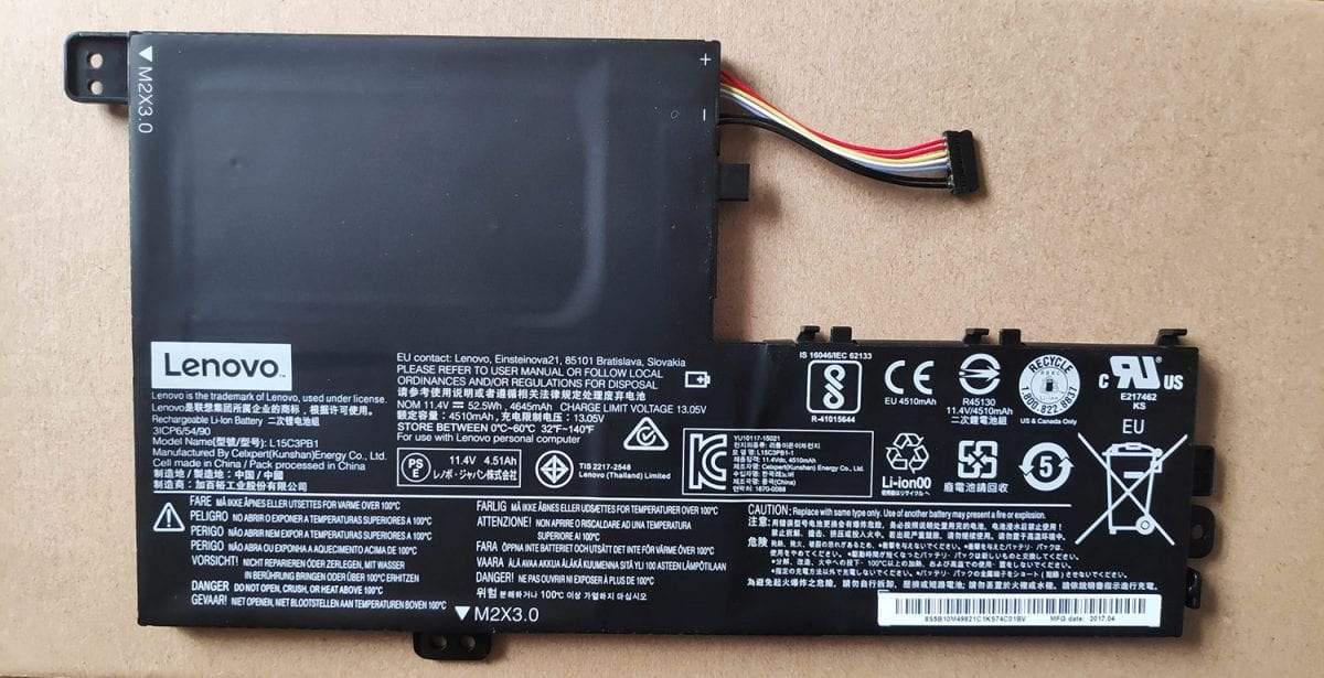 Lenovo L15C3PB1 Original Laptop Battery for 5B10K84538 IdeaPad 520s-14IKB-80X2006FGE 520-14IKB-80X8006KSP IdeaPad 520s-14IKB-80X200EUGE 520S-14IKBR