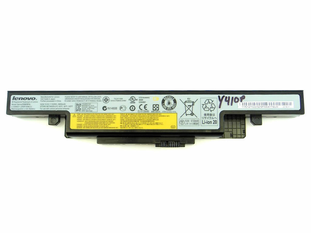 Lenovo L12S6E01 Original Battery for L12L6E01 121500126 3INR19/65-2 IdeaPad Y510P-IFI IdeaPad Y410P-59392571 IdeaPad Y400M-IFI IdeaPad Y400 IdeaPad Y410P-ISE IdeaPad Y510NSeries