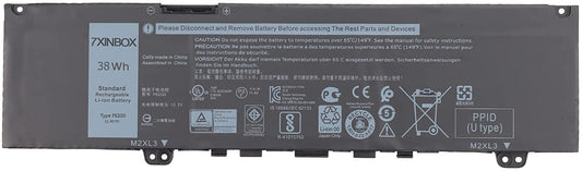 REPLACEMENT DELL INSPIRON 13 (7373) 2-IN-1L INSPIRON 13 (5370/7370/7373/7380/7386) 38WH 3-CELL REPLACEMENT LAPTOP BATTERY - F62G0 0F62G0