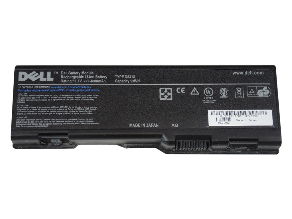 Dell D5318 Laptop Battery for U4873 F5133 310-6321 YF976 Inspiron 6000 9200 9300 9400 E1705 XPS Gen 2 XPS M170