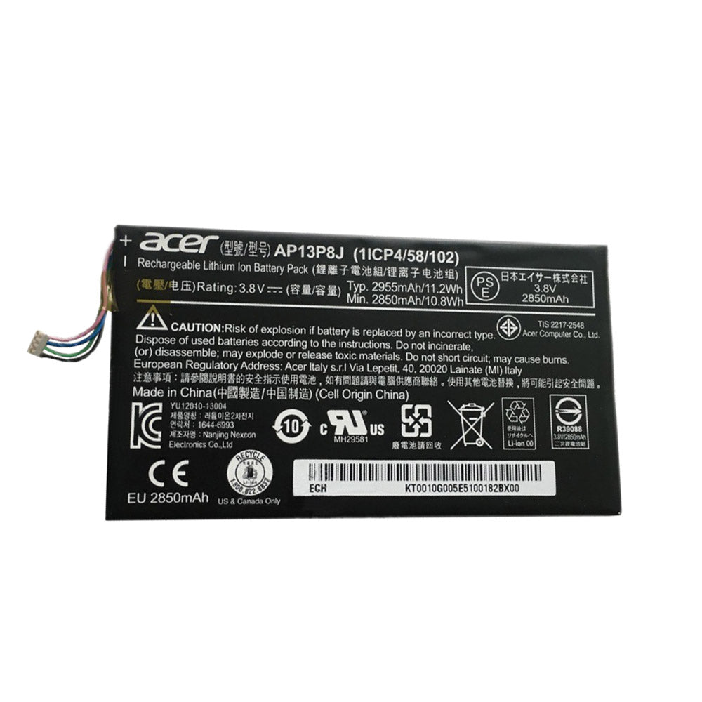 Acer AP13P8J Laptop Battery for KT.0010G.005 Iconia Tab B1720 Iconia Tab B1-720 Series