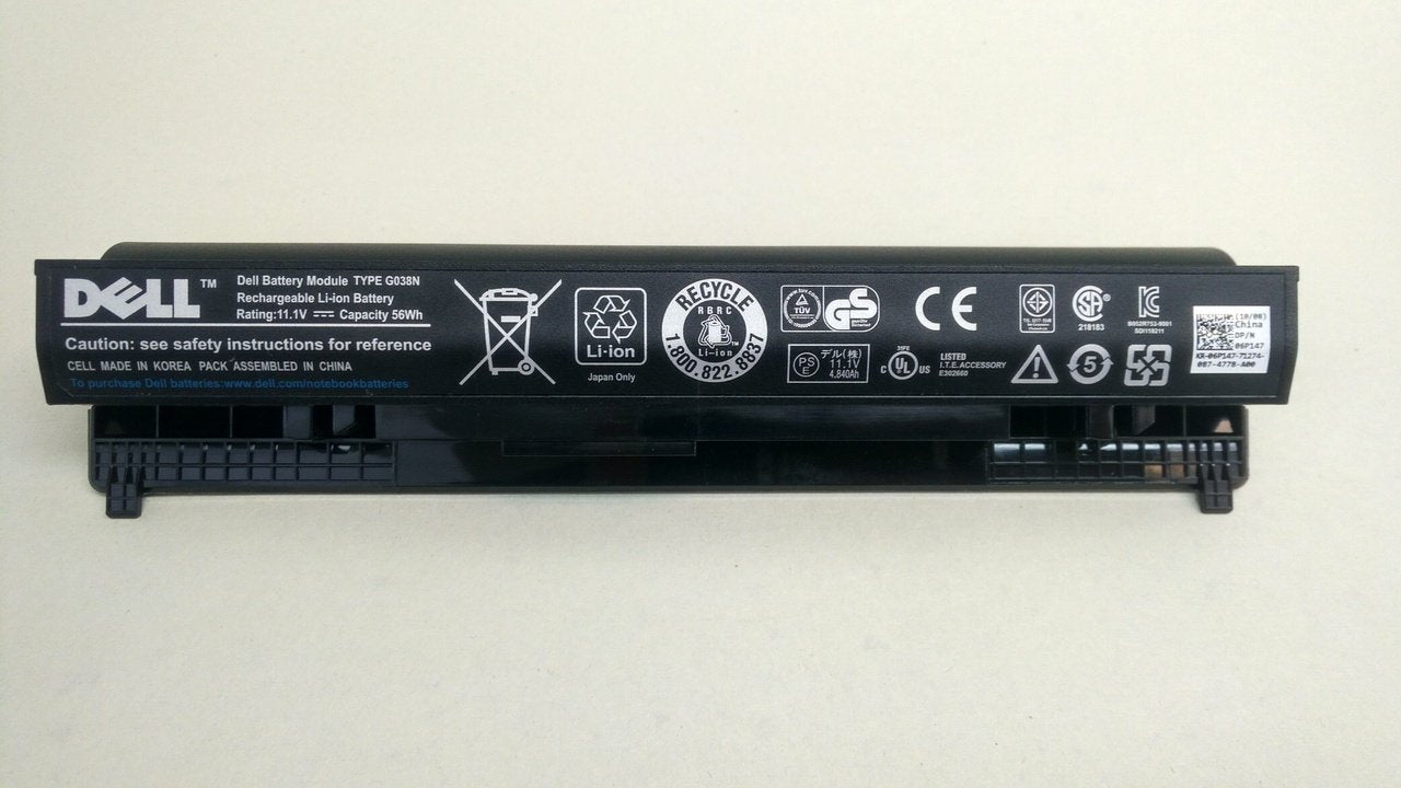 Dell G038N Original Laptop Battery for 451-11039 4H636 6P147 7C14D C1D6H F079N G038N J017N J024N N976R P02T Latitude 2100 2110 2120