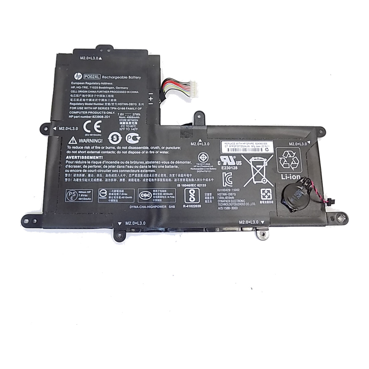 HP PO02XL Original Laptop Battery for HSTNN-DB7G HSTNN-1B7G Stream 11 Pro G4 EE Stream 11-AH020NR Series