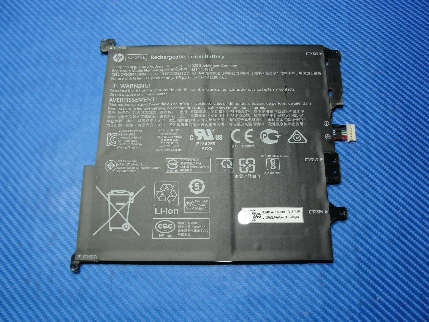 HP CH04XL Original Laptop Battery for HSTNN-IB8E 941190-1C1 Chromebook X2 Chromebook X2 12-F002TU Series Laptop