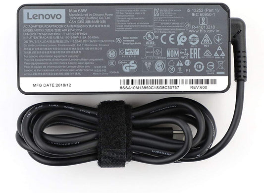 Lenovo 20V 3.25A 65W USB-C Original Laptop Charger  For T580 E580 ADLX65YDC2A