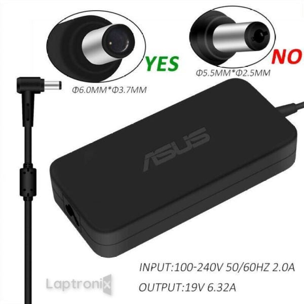 Asus 19V 6.32A 120W (6.0mm*3.7mm) Original Laptop Charger for A15-120P1A TUF Gaming Laptops