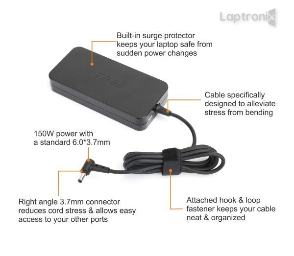 ASUS 20V 7.5A 150W (5.5mm*2.5mm) Original Laptop Charger for AC ROG G731GT-AU016T ADP-150CH B /A18-150P1A Gaming Laptop Charger
