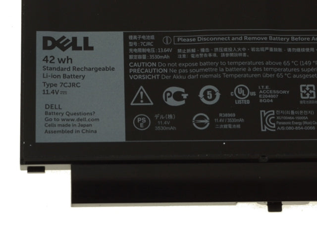 New Original Dell 7CJRC Laptop Battery for 451-BBSY P61G 1W2Y2 NJJ2H V6VMN 021X15 F1KTM 579TY 07CJRC Latitude 12 E7270 Dell Latitude E7270 E7470 Battery