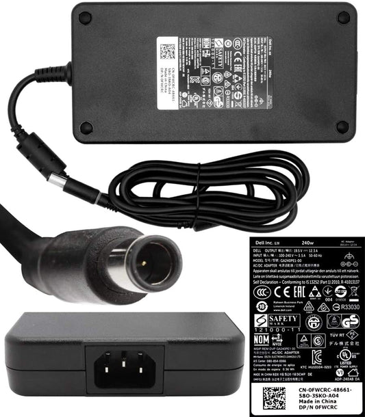 Dell 19.5V 12.3A 240W (7.4mm*5.0mm) Original Laptop Charger for ADP-240AB ALW18-2990sLV