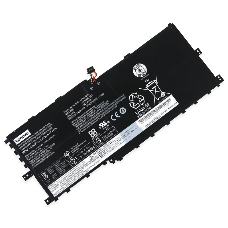 Lenovo Original L17M4P71 01AV474 laptop battery for Lenovo TP00076D ThinkPad X1 Yoga 2018 SB10K97623 4ICP4/48/113