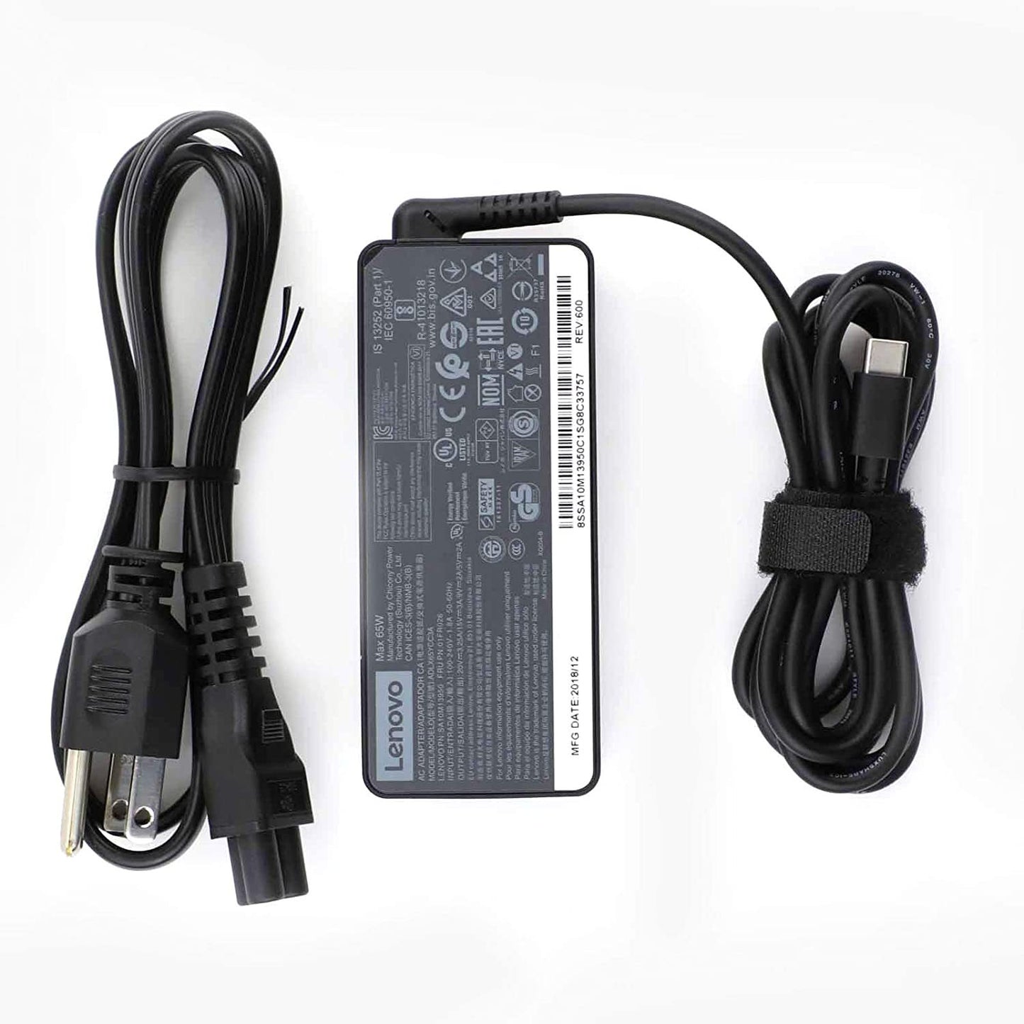 Lenovo 20V 3.42A 65W  (USB Type-C) Original Laptop Charger For ADLX65YLC3A 01FR024