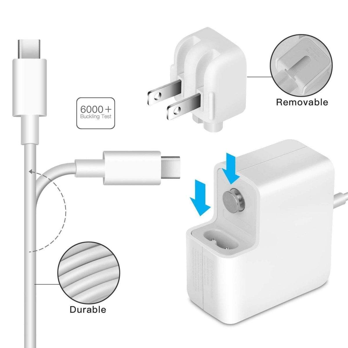 Apple 20.2V 4.3A 87W USB-C Laptop Charger for C04546204UHGW8512