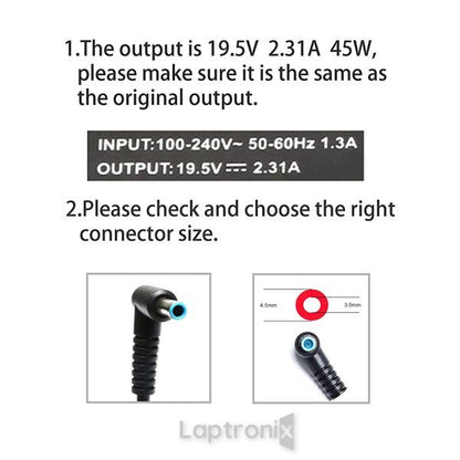 HP 19.5V 3.33A 65W (4.5mm*3.0mm) Laptop Charger for 913623-001,  913623-002, 913691-850