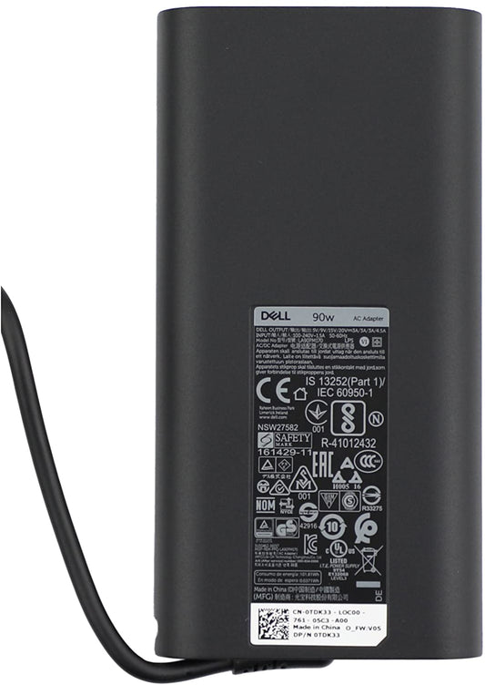 Dell 20V 3A 90W USB-C Original Charger for LA90PM170 5580, 7280, 7480 Latitude 7400 XPS 15 (9500) Precision 3541 Latitude 7410 2-in-1