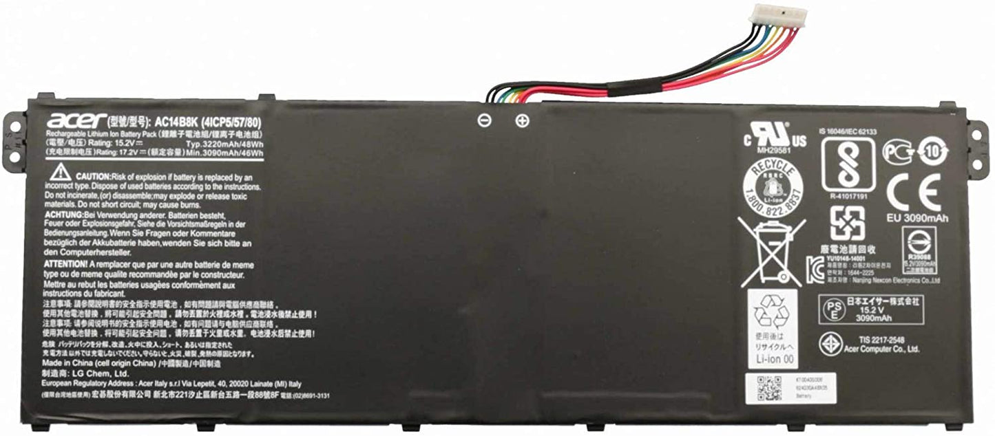Acer AC14B8K AC14B18J AC14B3K Laptop Battery for Acer Aspire  V3-111 V3-111P 11 CB3-111 MP 512 CB5-311 ES1-511 ES1-512 V3  Aspire 3 A31555G SWIFT 3 S401083NV