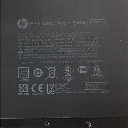 HP AJ02XL Original Laptop Battery for H4F20AA HSTNN-C75J 687518-1C1 ElitePad 1000 G2 (J6T86AW) 900 G1 Base (C7G77AV) 1000 G2 (K7H74AA) 900 G1 (D4T10AW) 1000 G2 Base (K9Q66AV) 1000 G2 (G3U52PA)  900 G1
