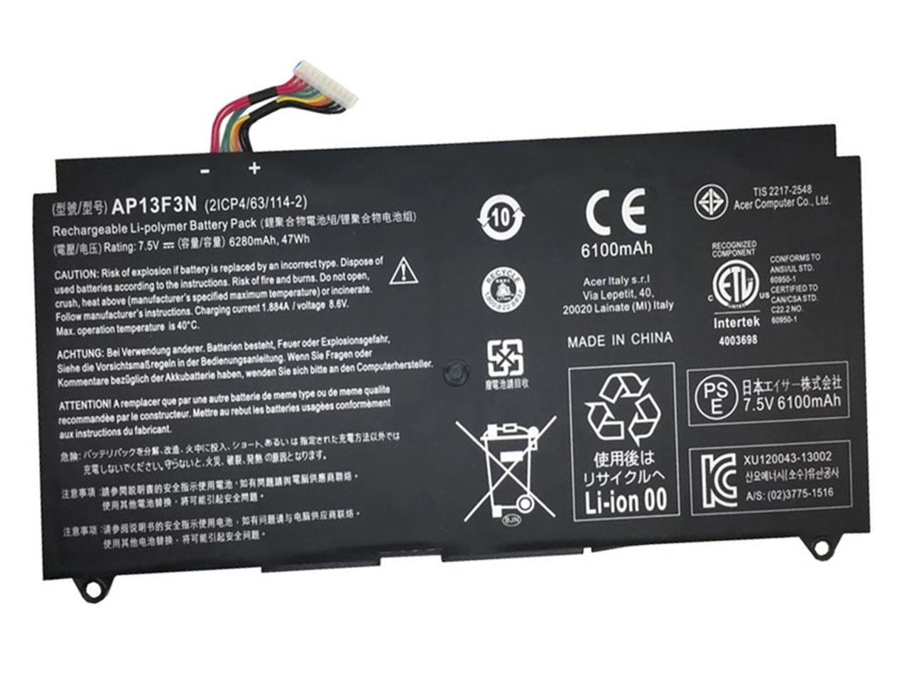 Acer AP13F3N Laptop Battery

